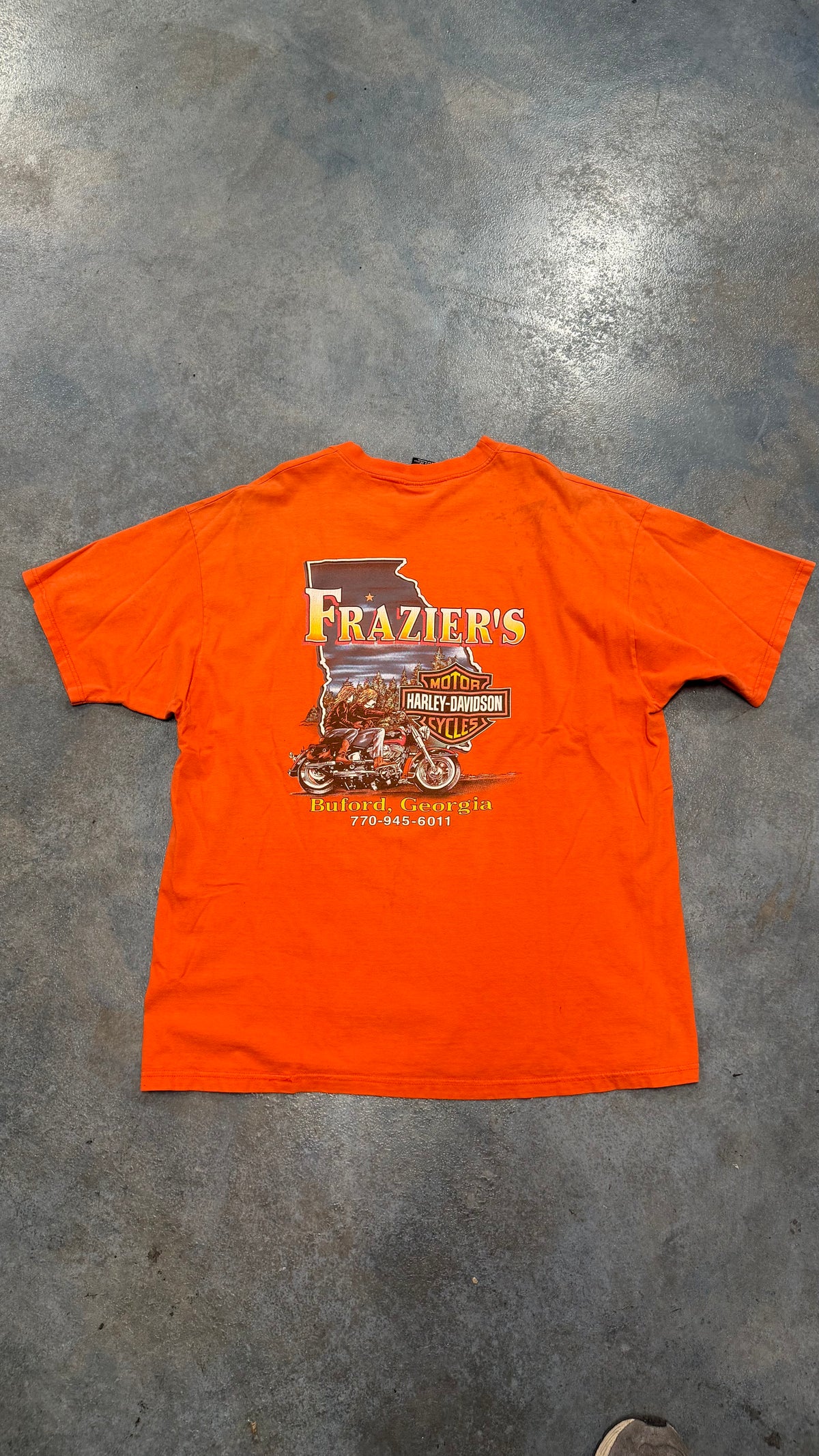 Vintage Harley Davidson Rebel Orange Tee