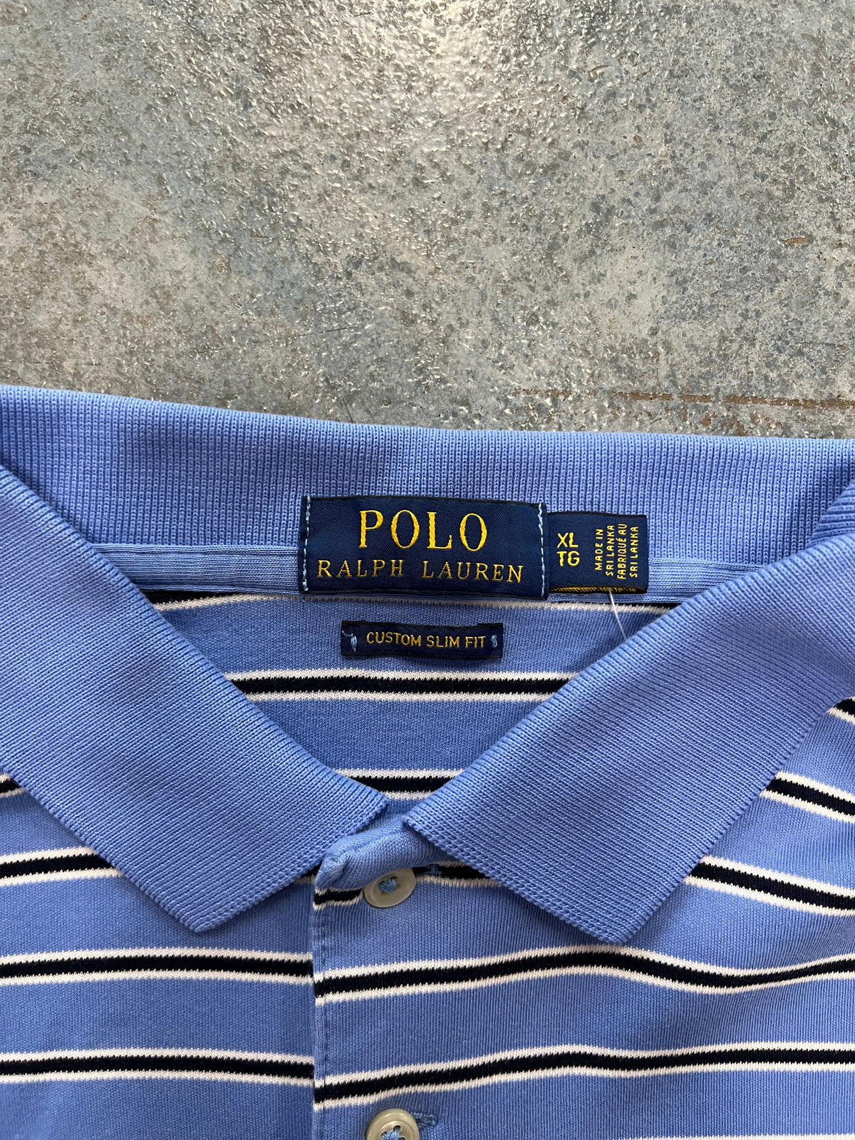 Polo Ralph Lauren Navy Blue Black Stripes B38 (RY)