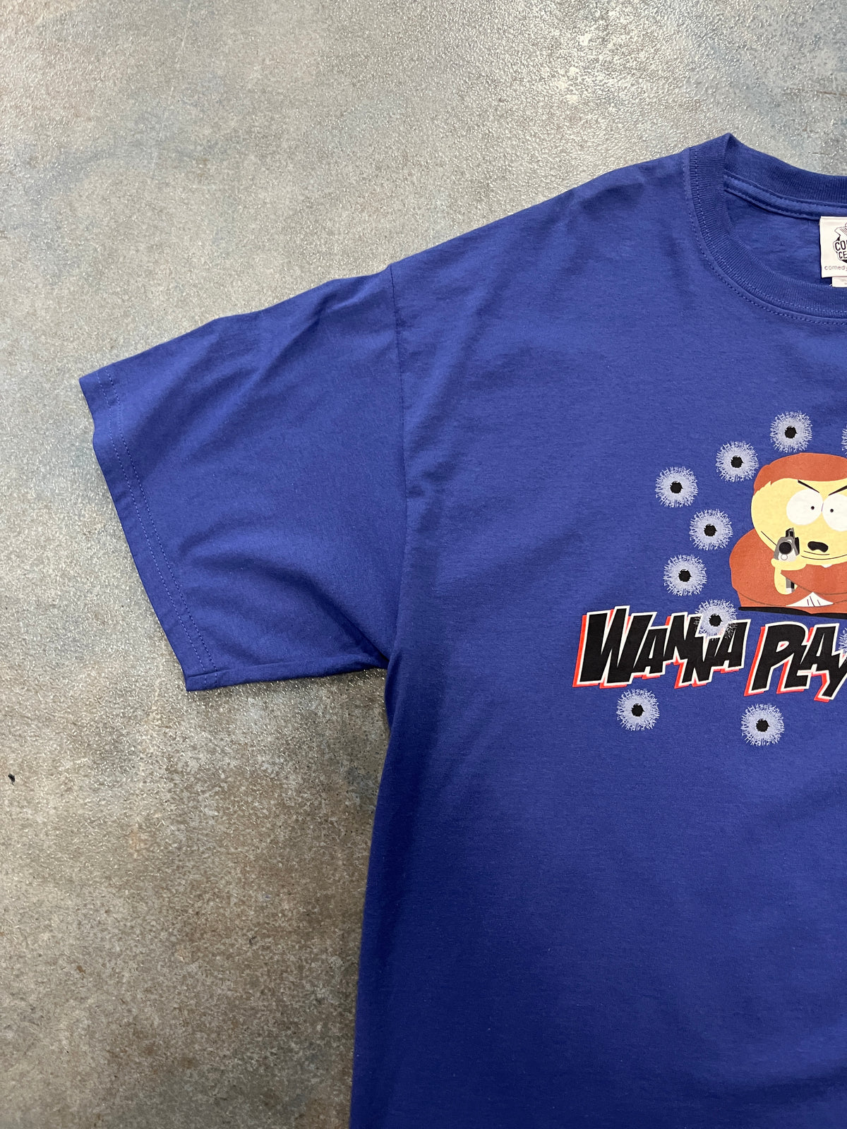 Vintage South Park "Wanna Play Rough" Blue Tee