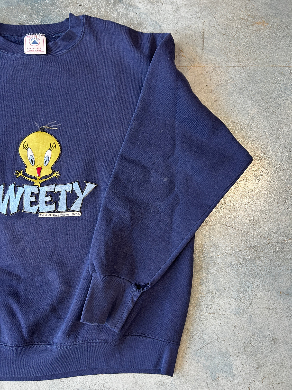 Vintage Looney Tunes "TWEETY" Navy Crewneck