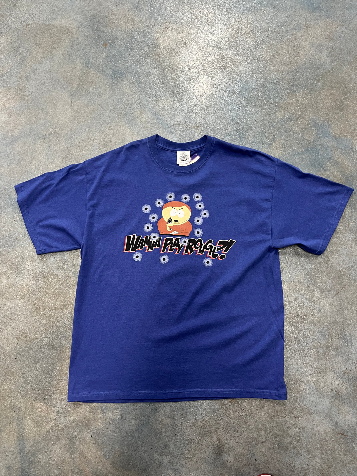 Vintage South Park "Wanna Play Rough" Blue Tee