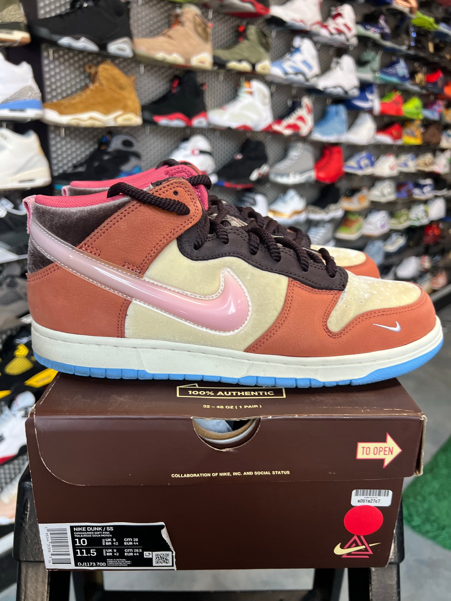 Nike Dunk Mid Social Status Free Lunch Chocolate Milk