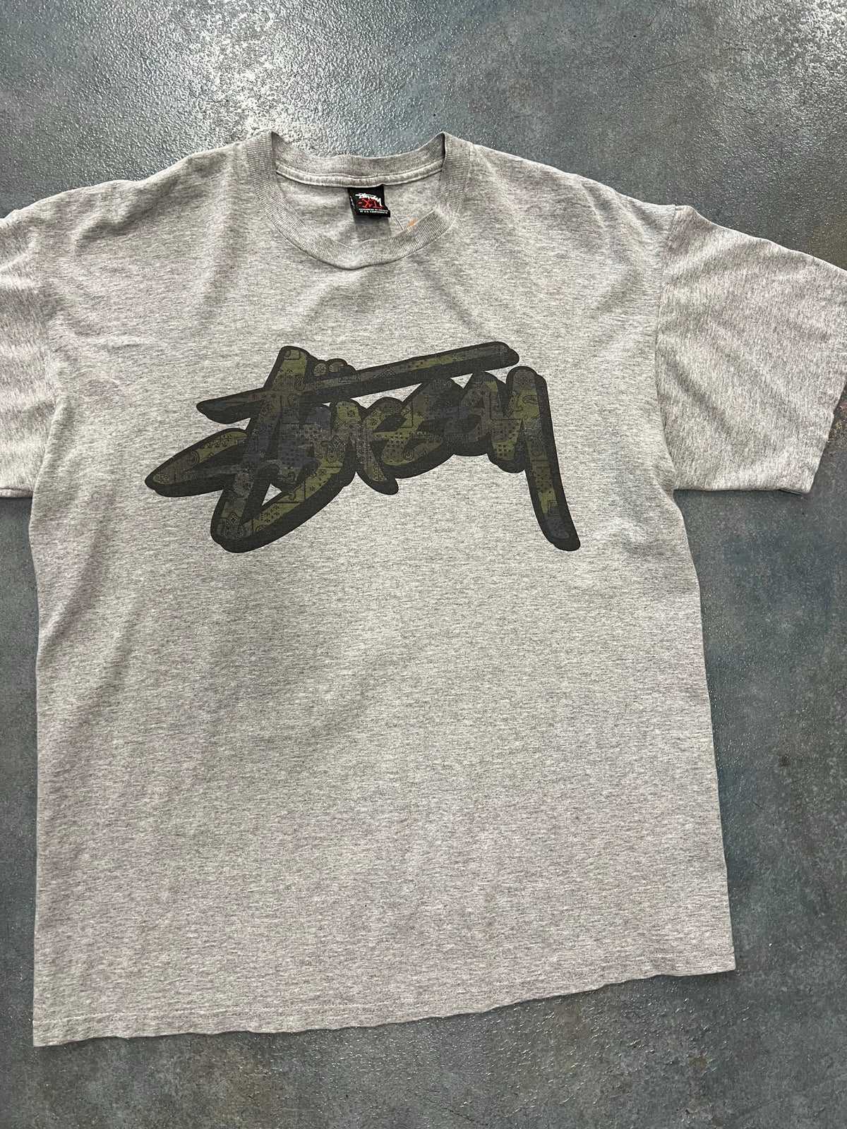 Stussy Dark Gray Camo Graphic Tee