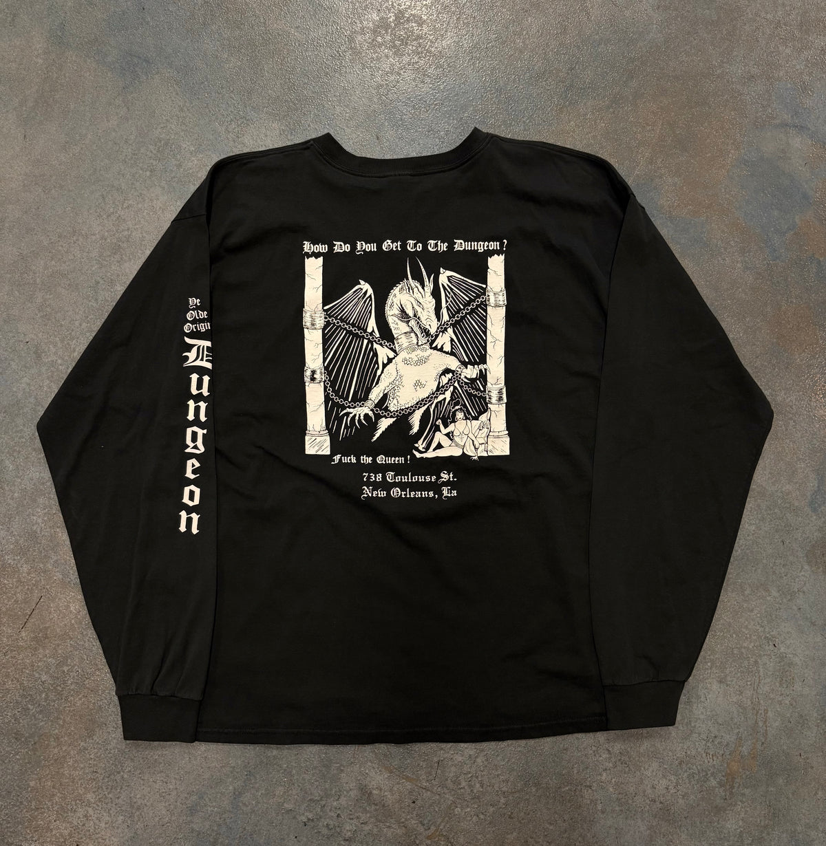 De Olde Original Dungeon Black Long Sleeve OTF