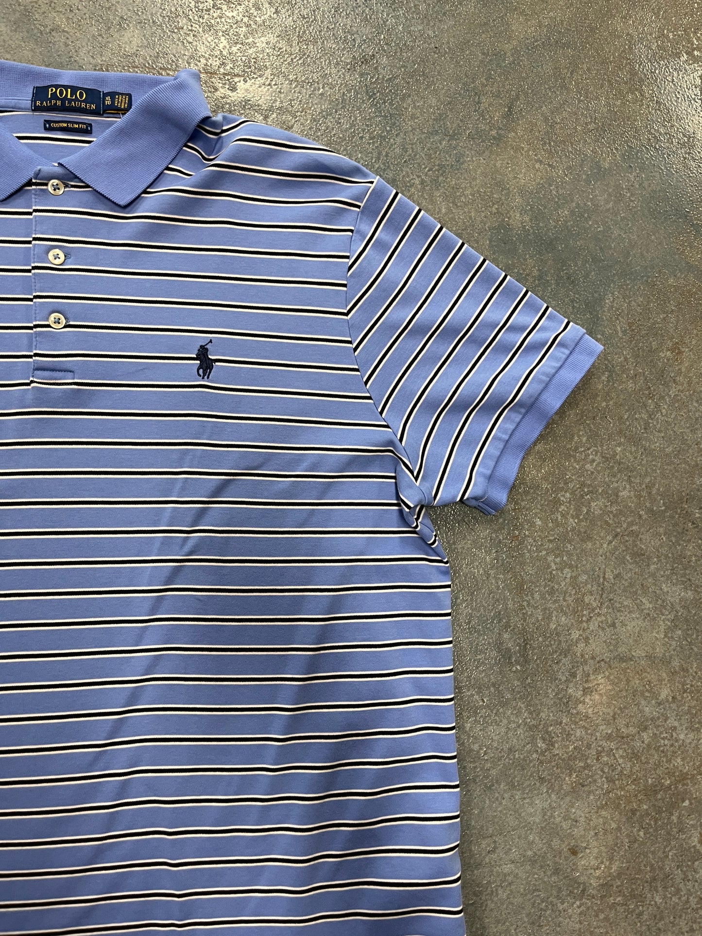 Polo Ralph Lauren Navy Blue Black Stripes B38 (RY)