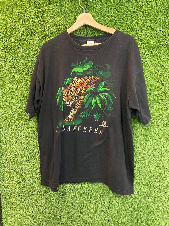 Vintage 90's Endangered Leopard Jaguar Tee