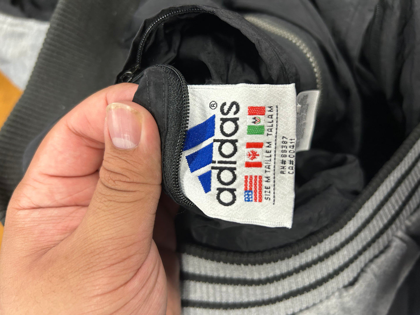 Black adidas Reversible zip-up