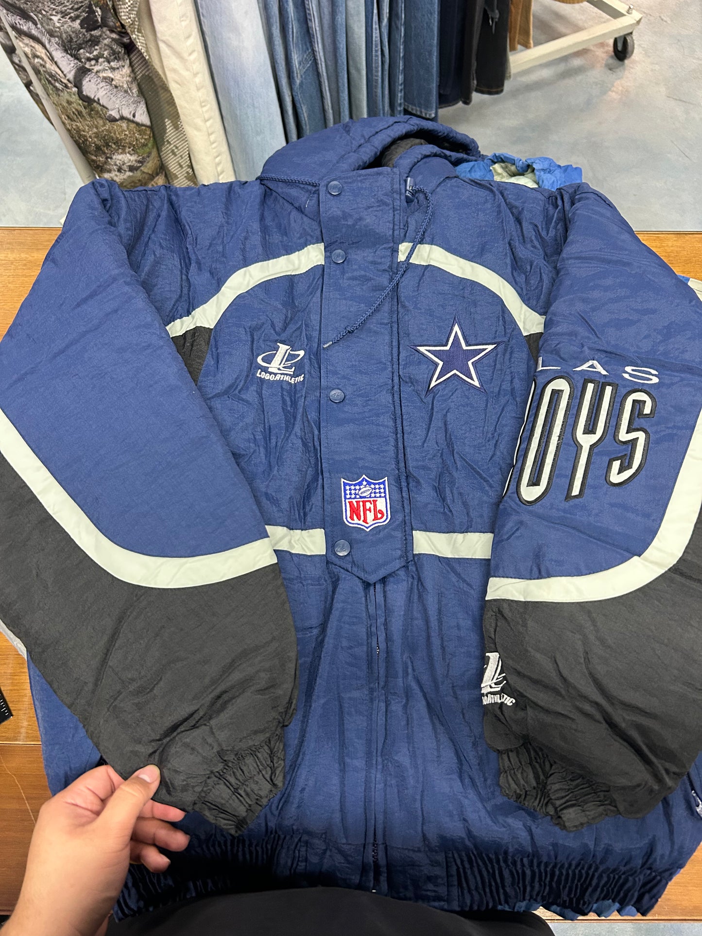 Cowboys LogoAthletic Puffer Jacket