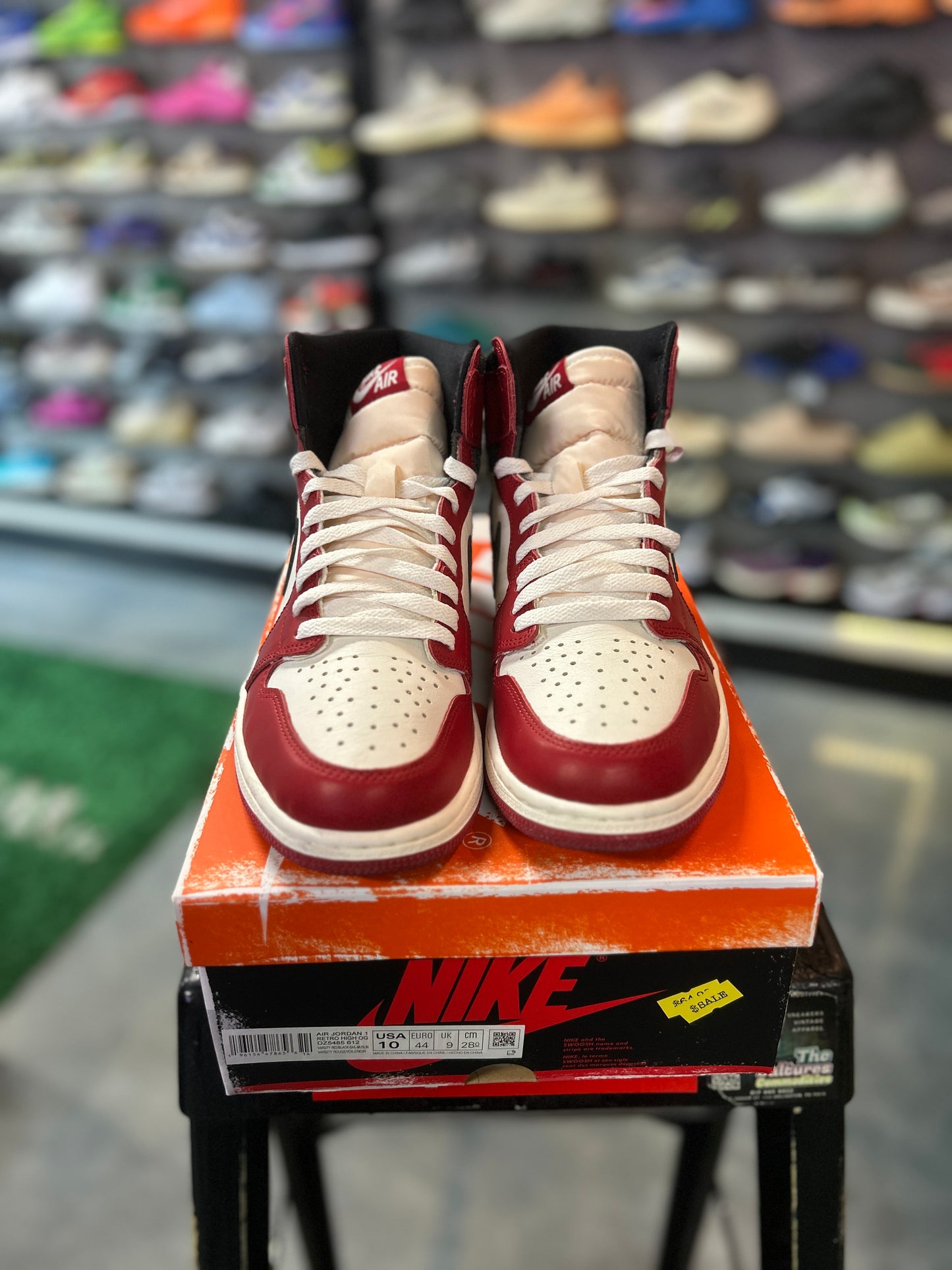 Jordan 1 Retro High OG Chicago Lost and Found (IC) Tried On