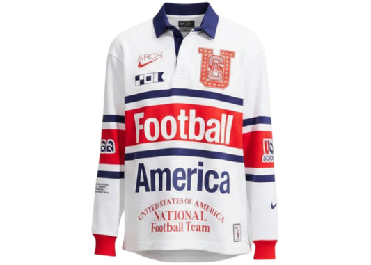 Nike x USMNT x V.A.A. L/S Rugby Top White/Challenge Red/Deep Royal Blue