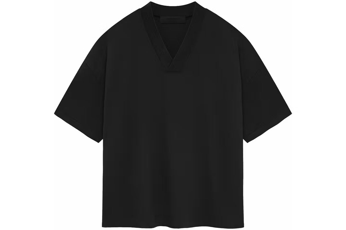 Black V-neck Essentials Tee