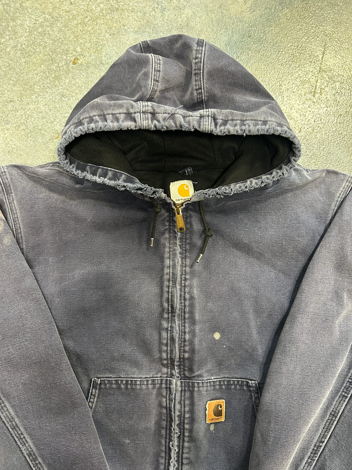 Vintage Carhartt Navy Blue Faded Jacket