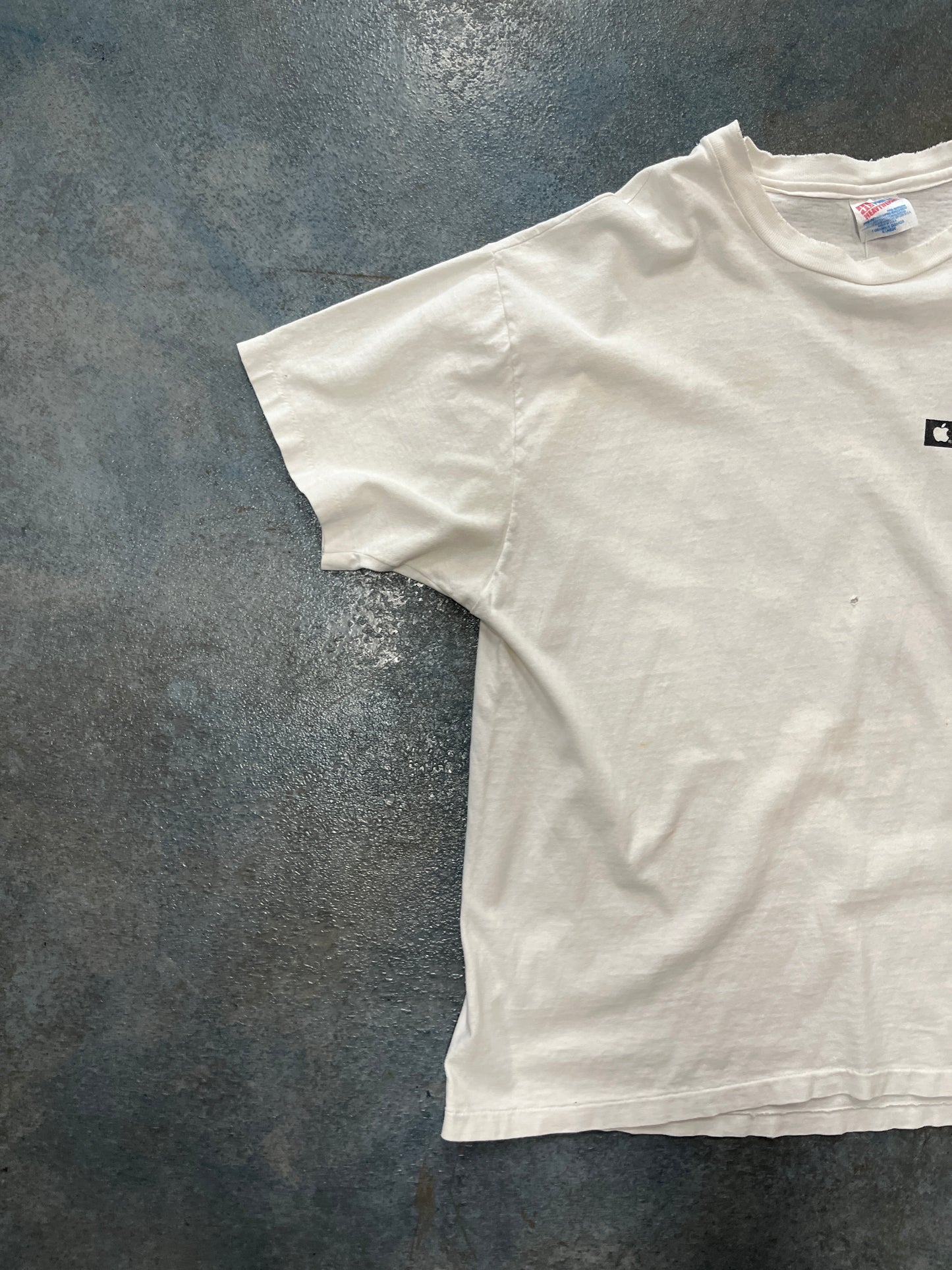 Vintage 90s Apple Newton Logo Hanes White T-Shirt OTF