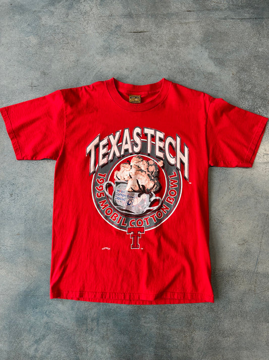 Vintage Texas Tech 1995 Mobil Cotton Bowl Tshirt B46