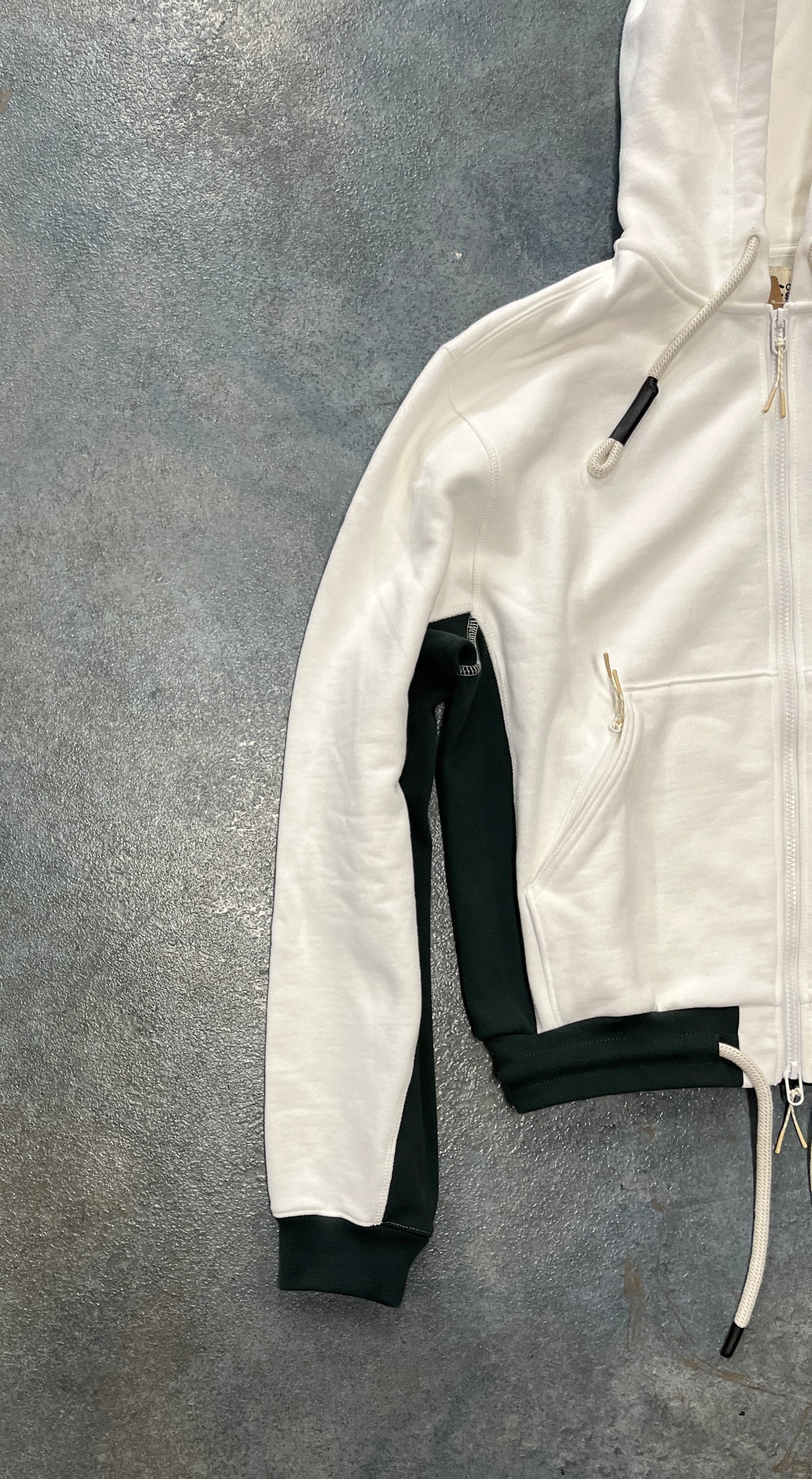 Outdoor Supply White Green Heavy Hoodie