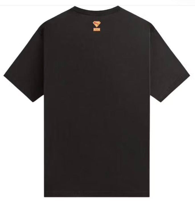 Kith x Superman 2025 Movie Lightning Vintage Black Tee