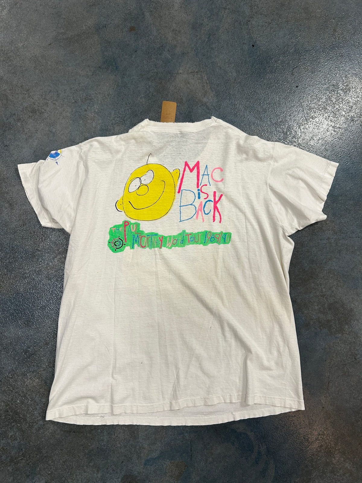 Vintage Paul McCartney 1989/90 Mac is Back Tour White Tee