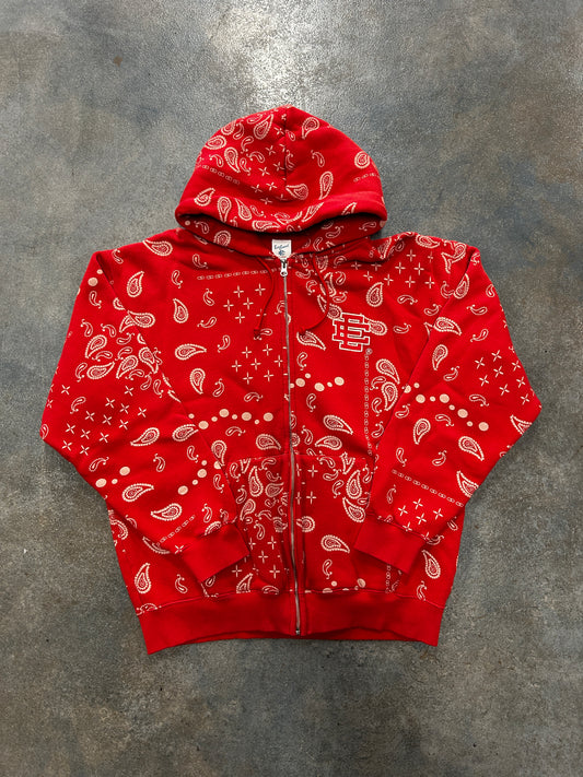 Eric Emanuel EE Zip-Up (SS25) Red Paisley B32
