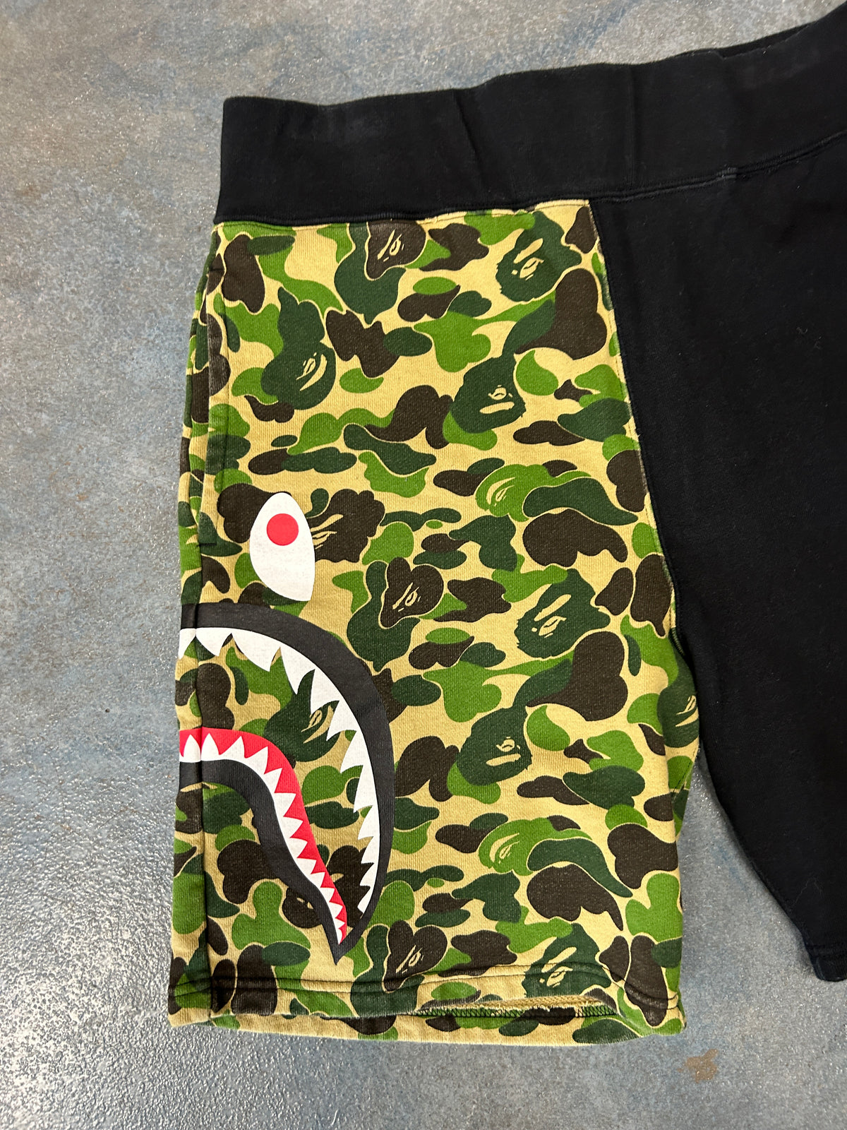 Bape ABC Camo Side Shark Sweat Shorts
