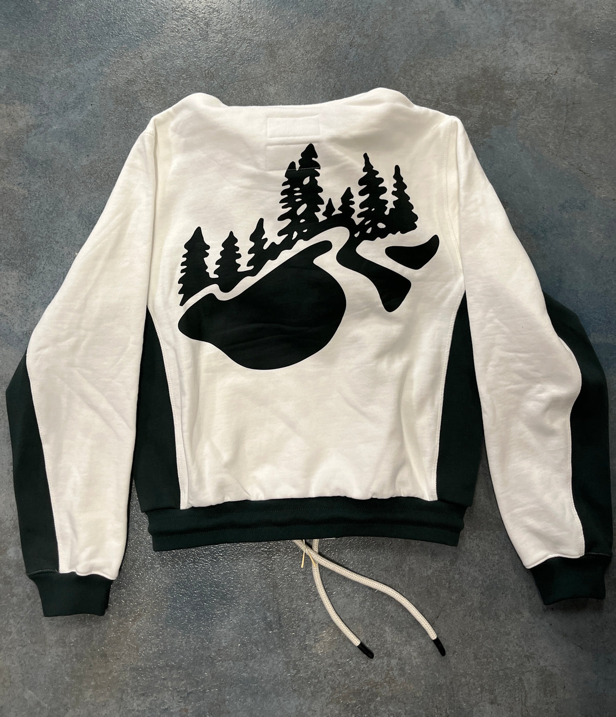 Outdoor Supply White Green Heavy Hoodie