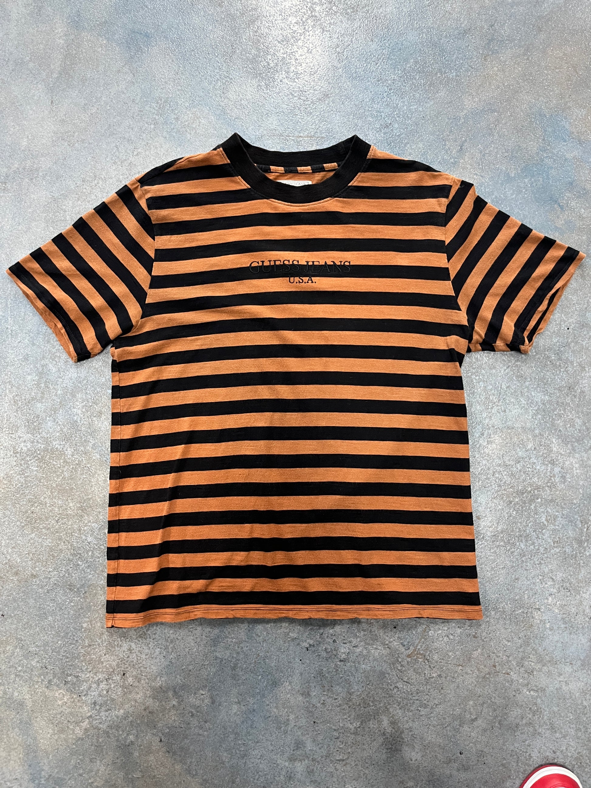 VTG GUESS USA Stripped Brown Tee OTF