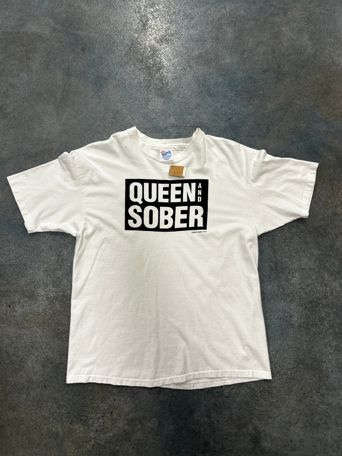 Vintage 1992 Don't Panic "Queen and Sober"