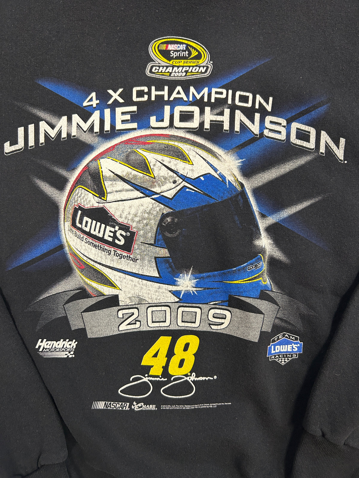 Vintage 2010 Nascar Jimmie Johnson Black Pullover