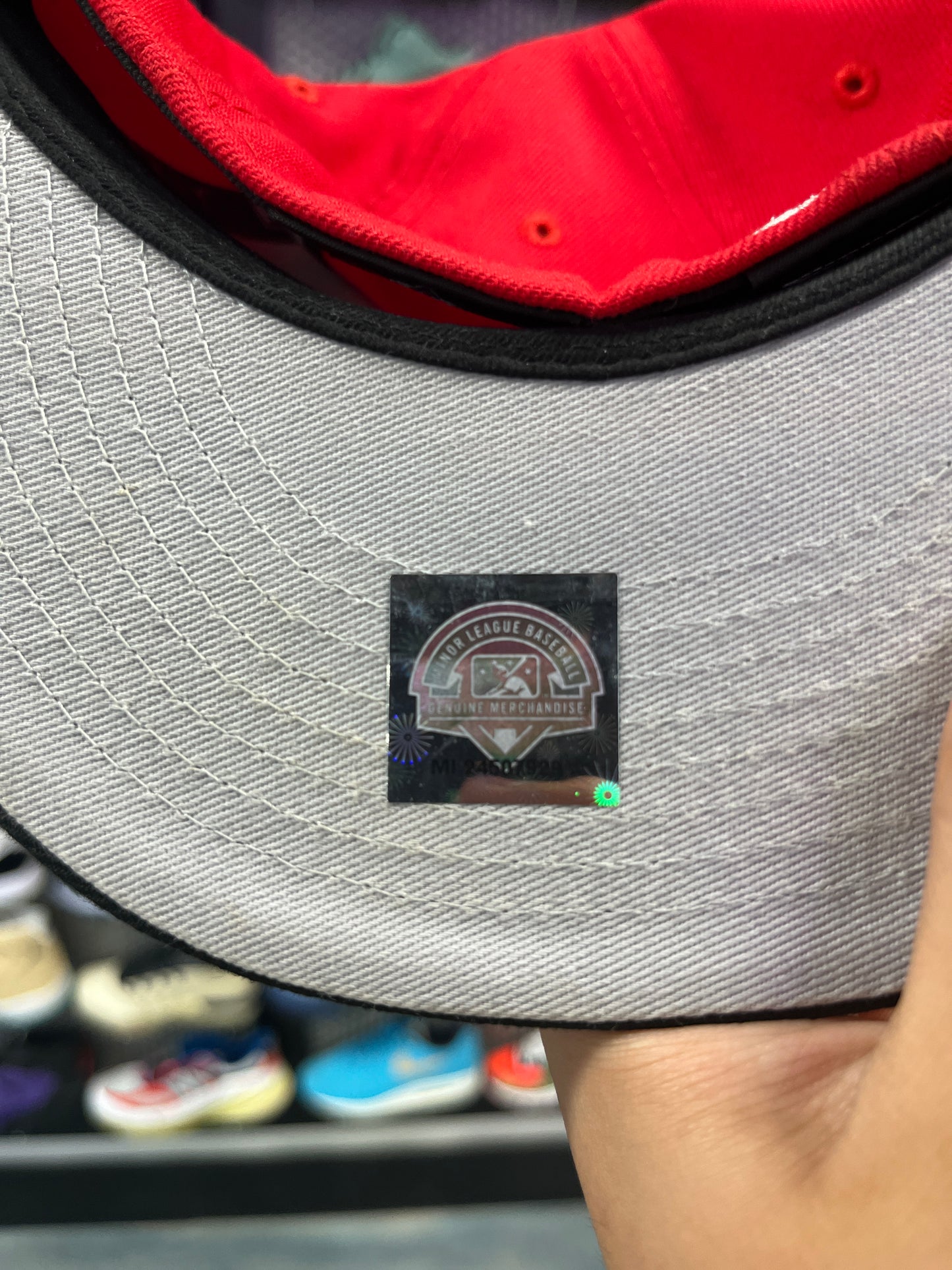 New Era 59Fifty Southwest Michigan Devil Rays Hat Cap Mens Fitted Red Hat (I)