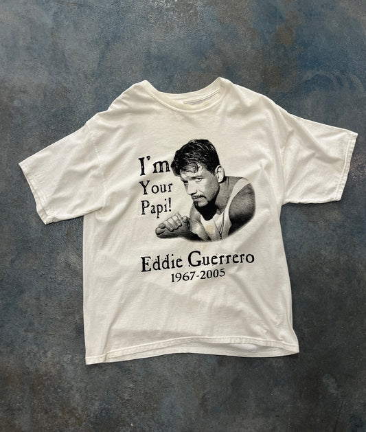 Vintage WWE Eddie Guerrero Memorial White Graphic T-Shirt OTF