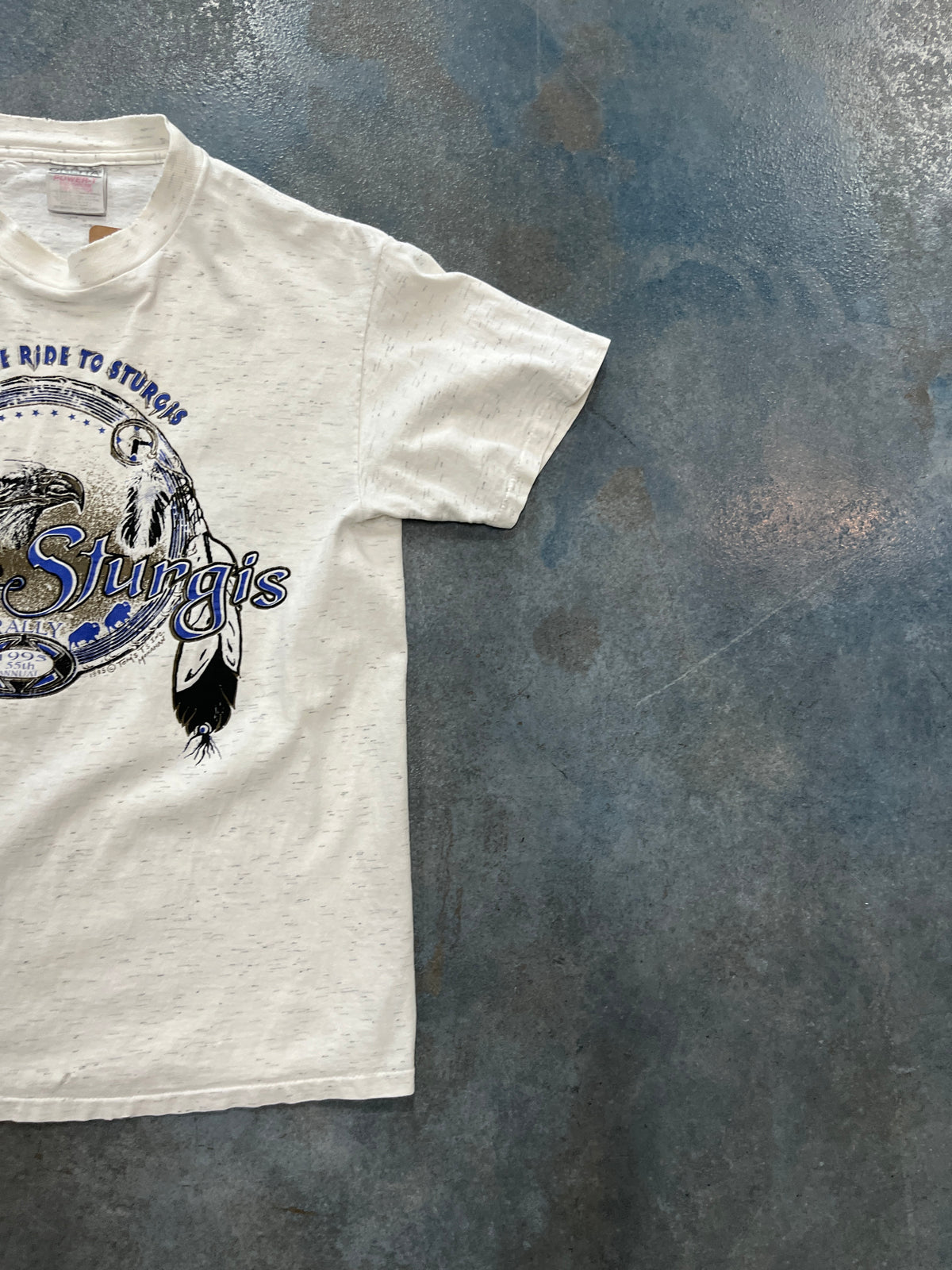 Vintage 1995 Black Hills ‘Take The ride To Sturgis’ 55th Annual Sturgis Rally White Graphic T-Shirt
