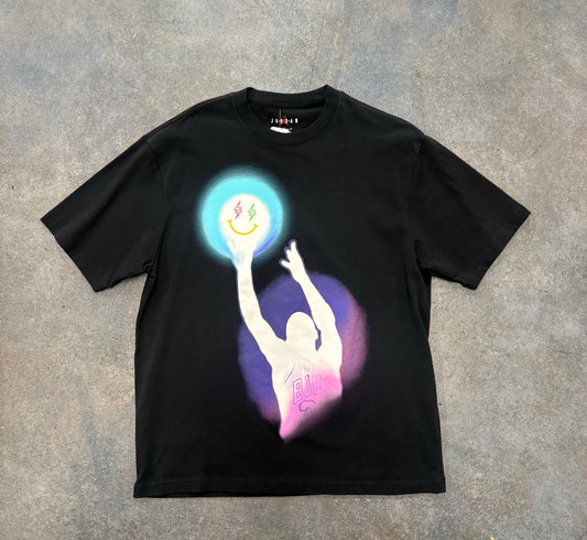 Air Jordan x J balvin Tee Black Smilie Face B68