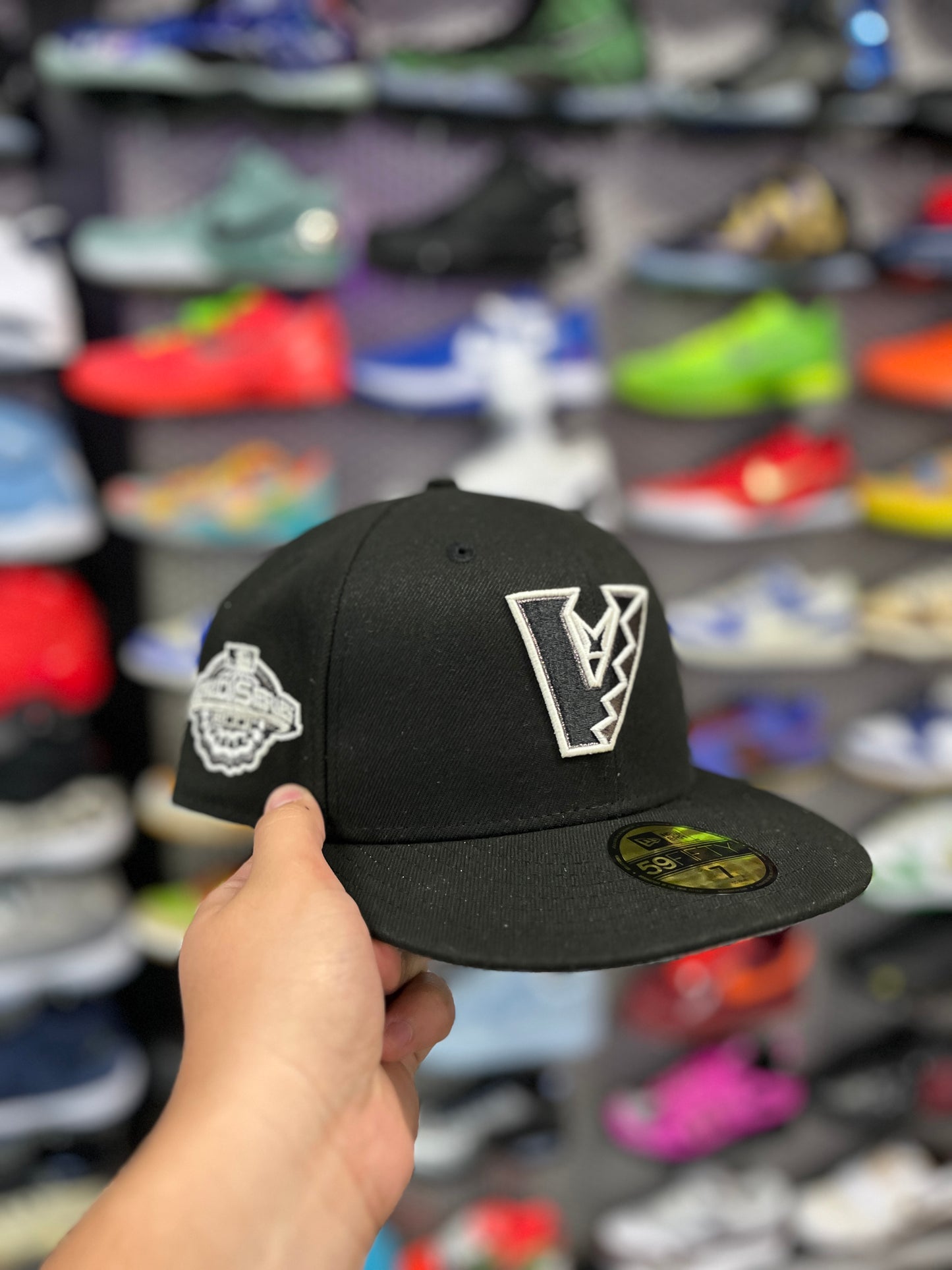 Arizona Diamondbacks 2001 World Series Side Patch New Era 59Fifty Fitted Black Hat (I)