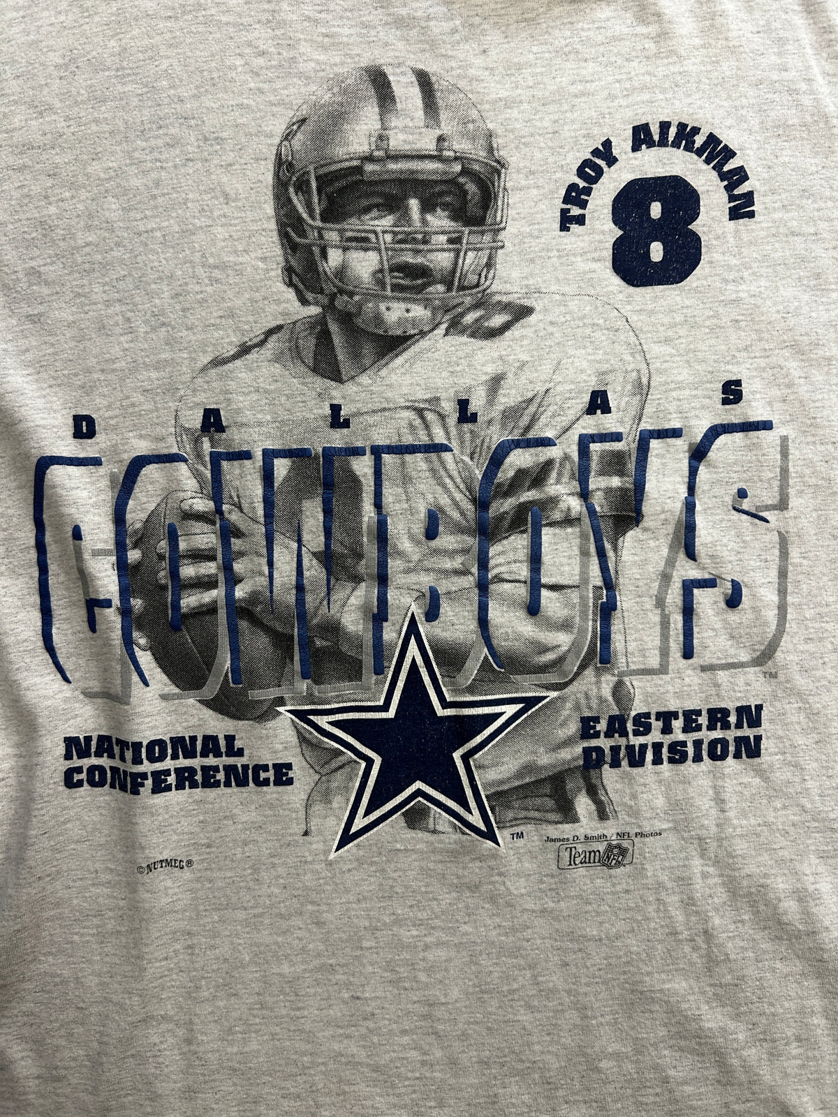 Vintage 90s Dallas Cowboys Troy Aikman Nutmeg T-shirt