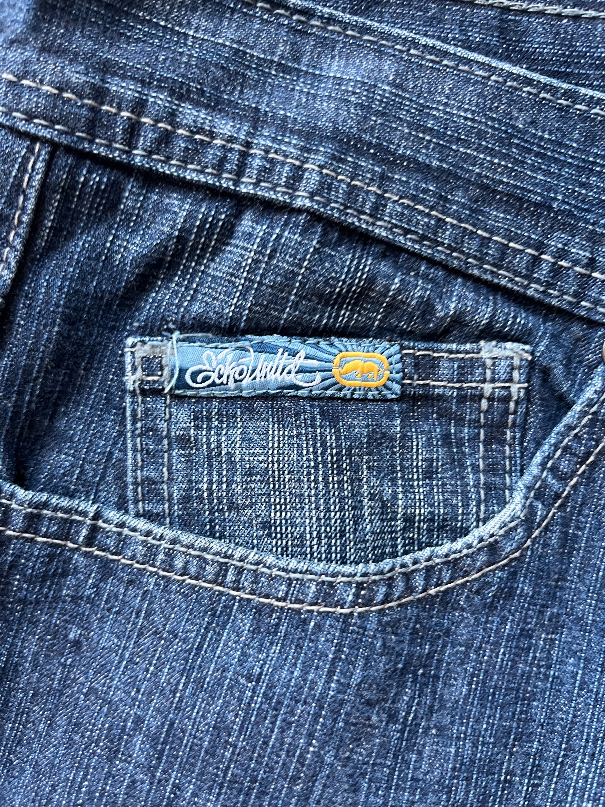 Echo UNLTD Denim Dark Blue Wash Faded Jorts OTF