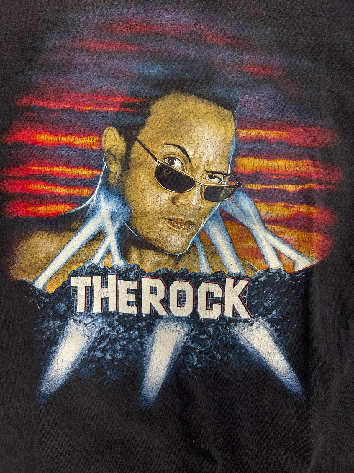 Vintage 2000 The Rock Black Tee