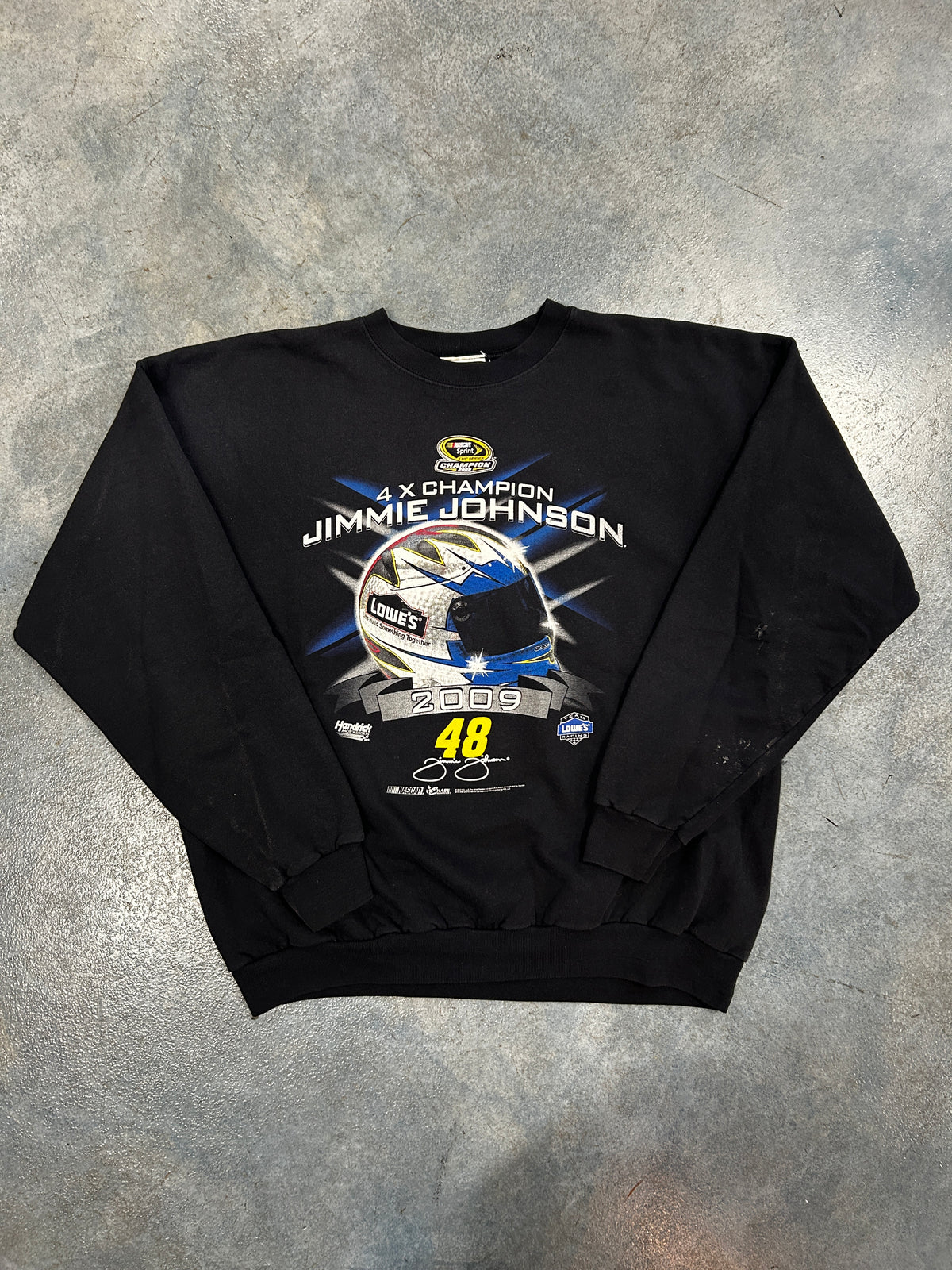 Vintage 2010 Nascar Jimmie Johnson Black Pullover