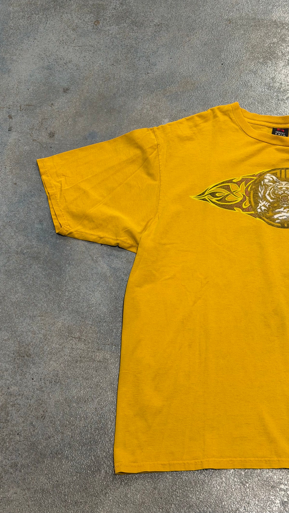 Vintage Emergency Exit Tiger Yellow Tee