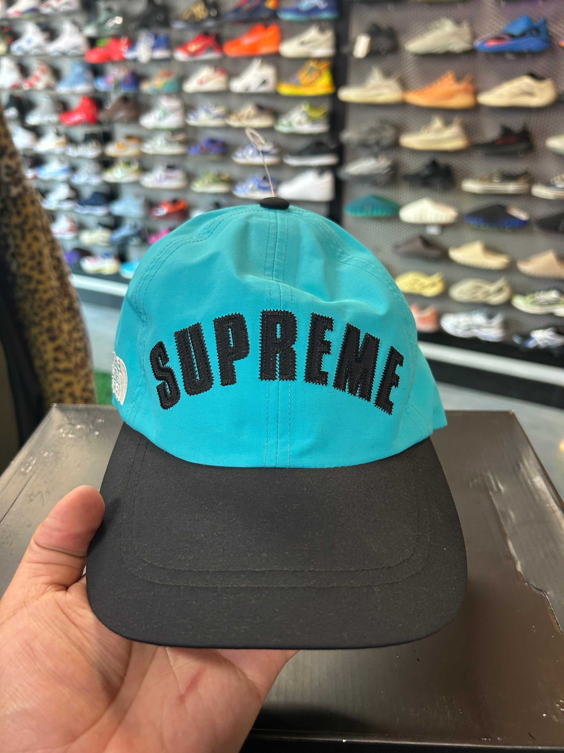 Supreme The North Face Arc Logo 6-Panel Teal OTF