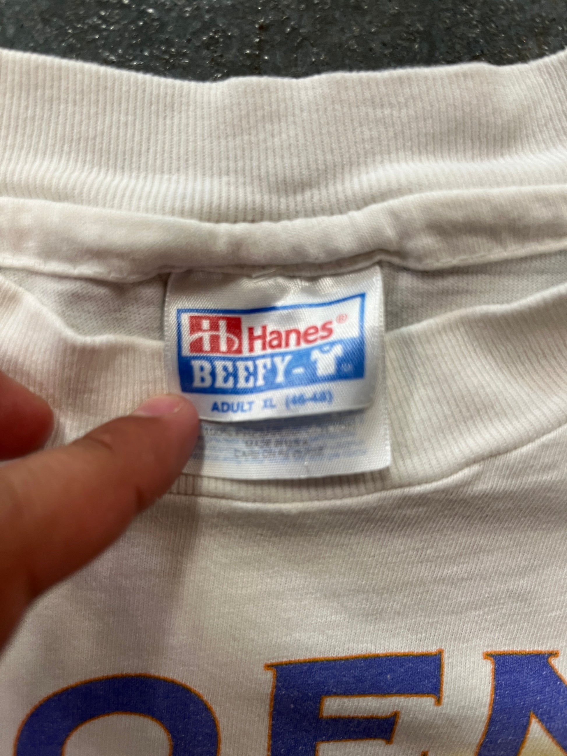Vintage Hanes 1995 NASCAR “Phoenix Triple Treat Weekend” White Beefy T-Shirt (RC) B1