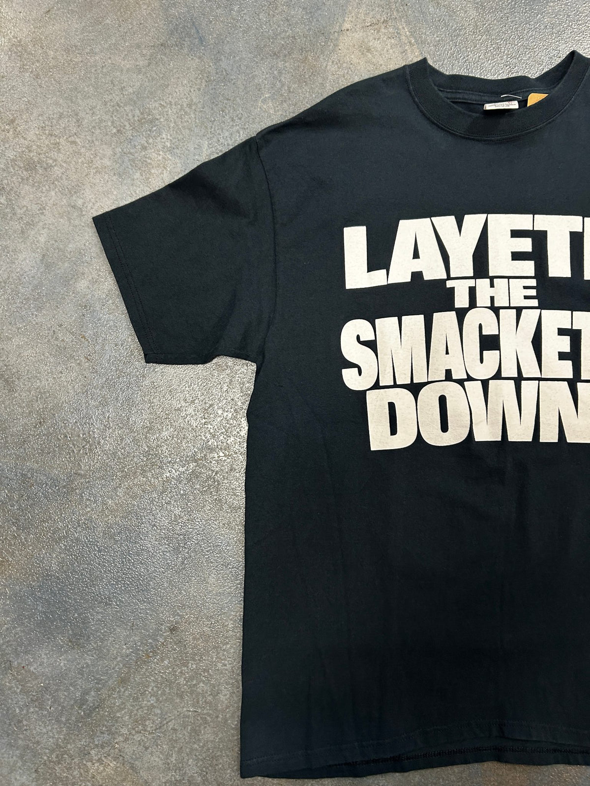 Vintage WF 1998 'LAYETH THE SMACKETH DOWN!' 'ON YOUR CANDYASS' Black Tee