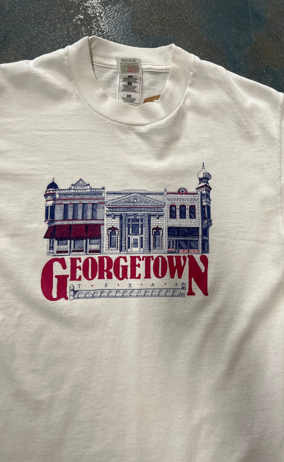 Vintage Georgetown Texas White Tee House Graphic T-Shirt