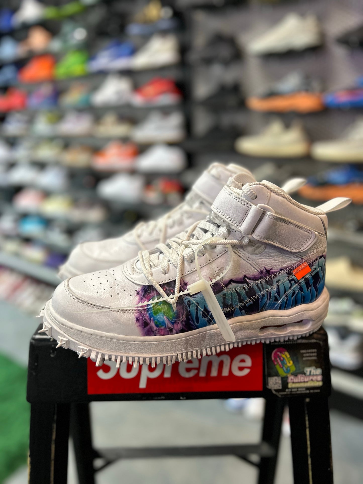 Nike Air Force 1 Mid Off-White Graffiti White (TC)