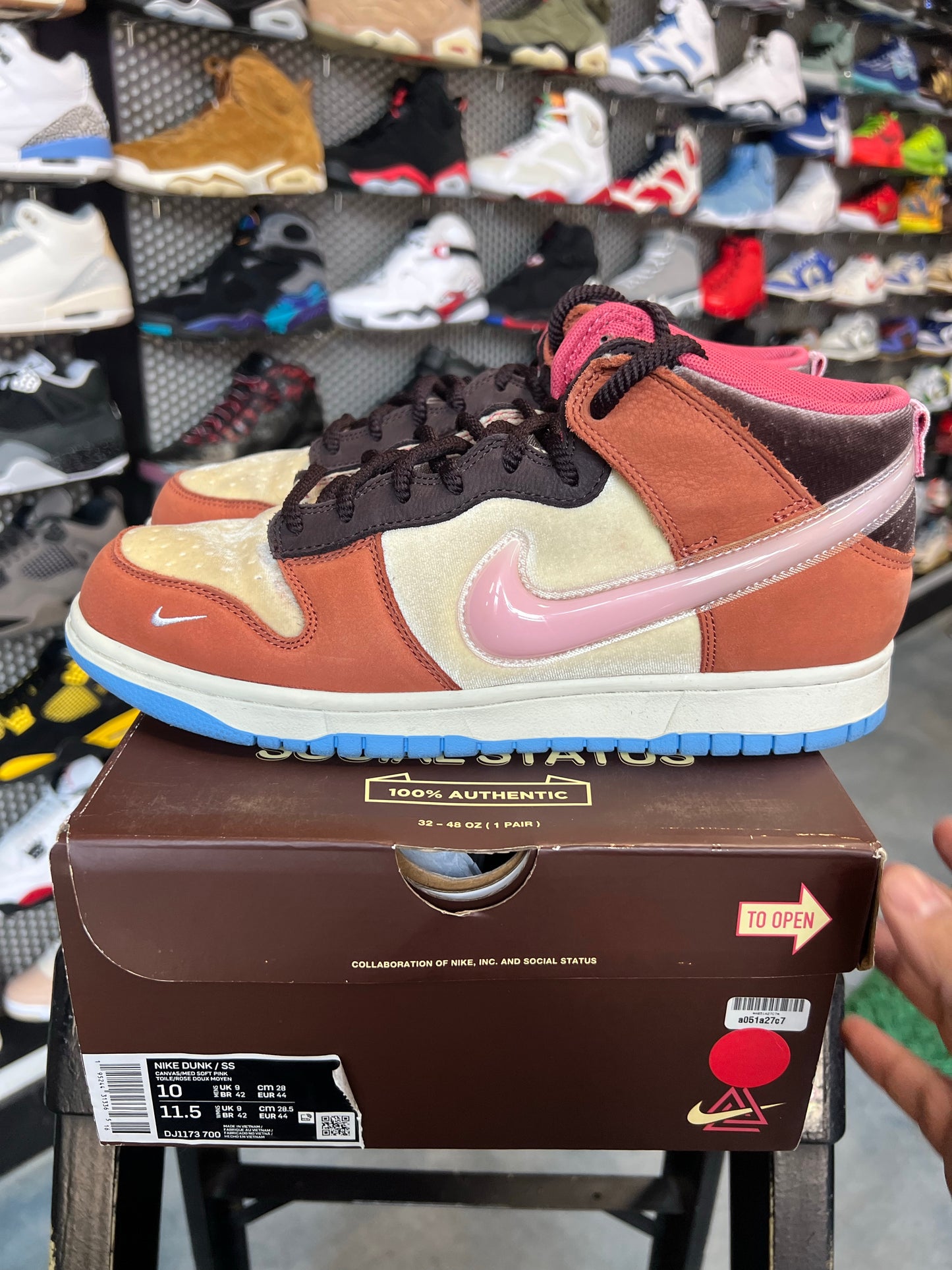 Nike Dunk Mid Social Status Free Lunch Chocolate Milk