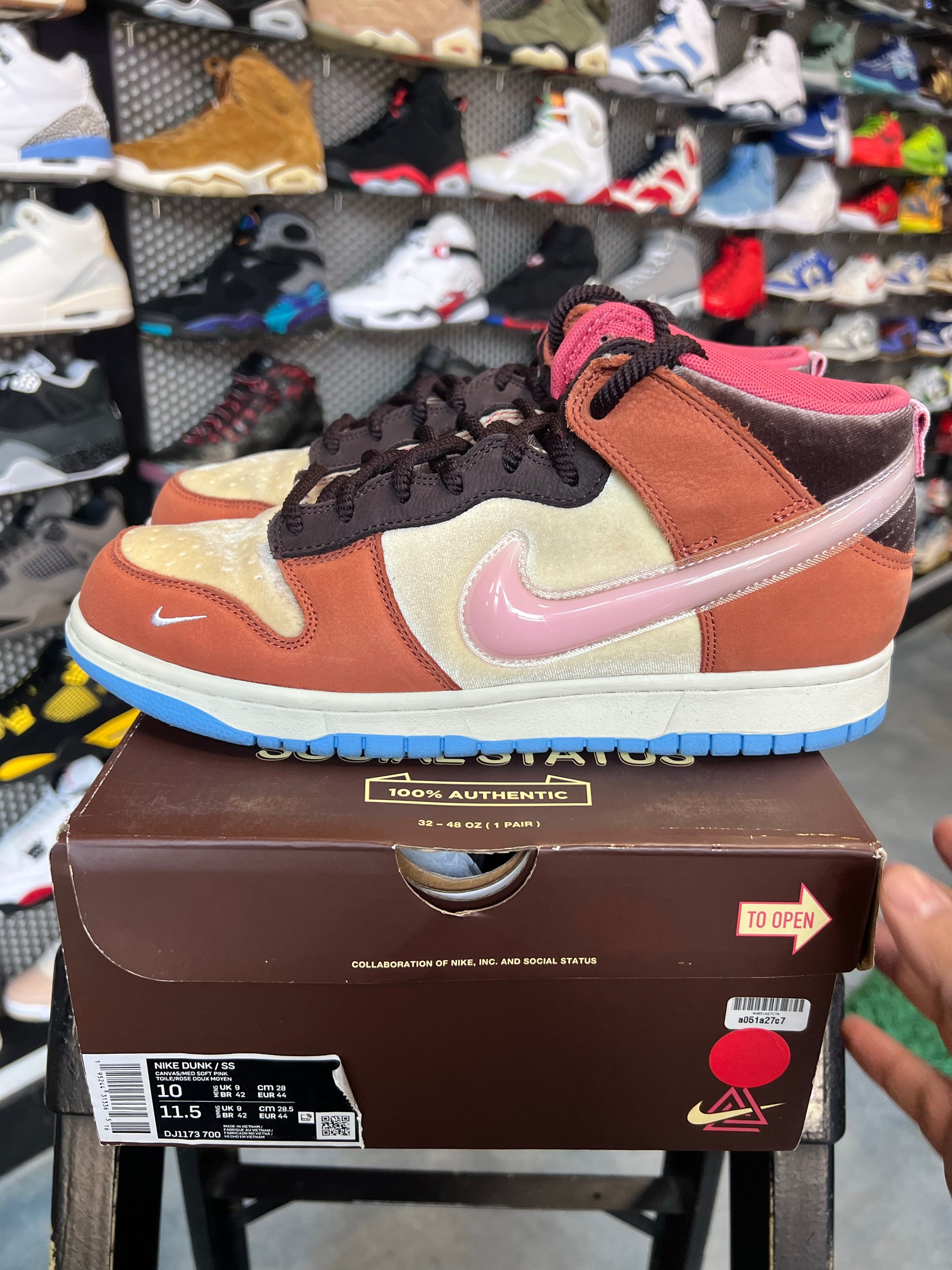 Nike Dunk Mid Social Status Free Lunch Chocolate Milk