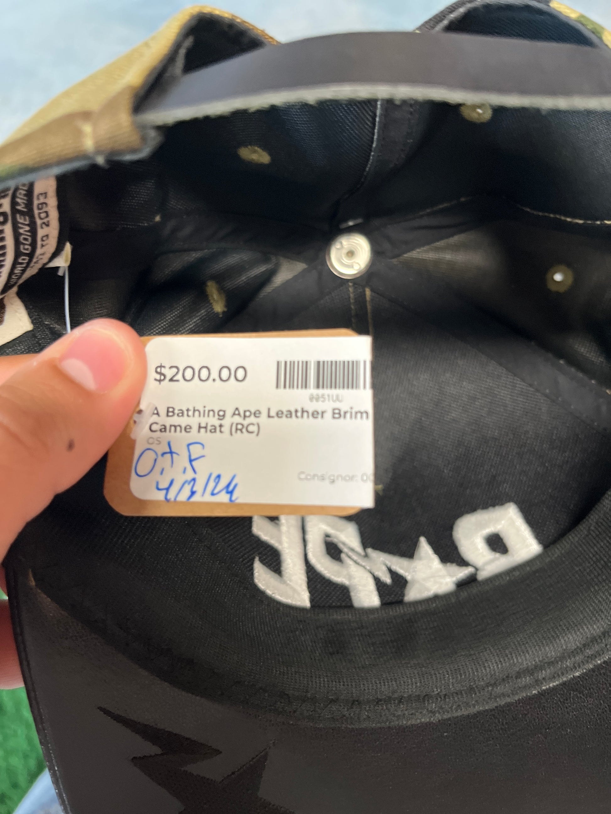A Bathing Ape Leather Brim Came Hat OTF (RC)
