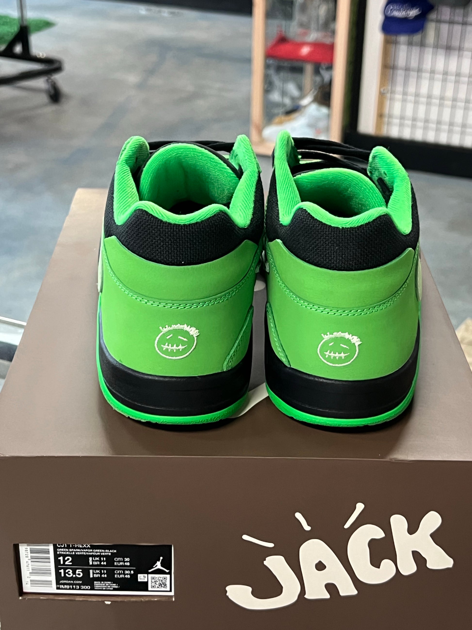 Jordan CJ1 T-Rexx Travis Scott Green Spark