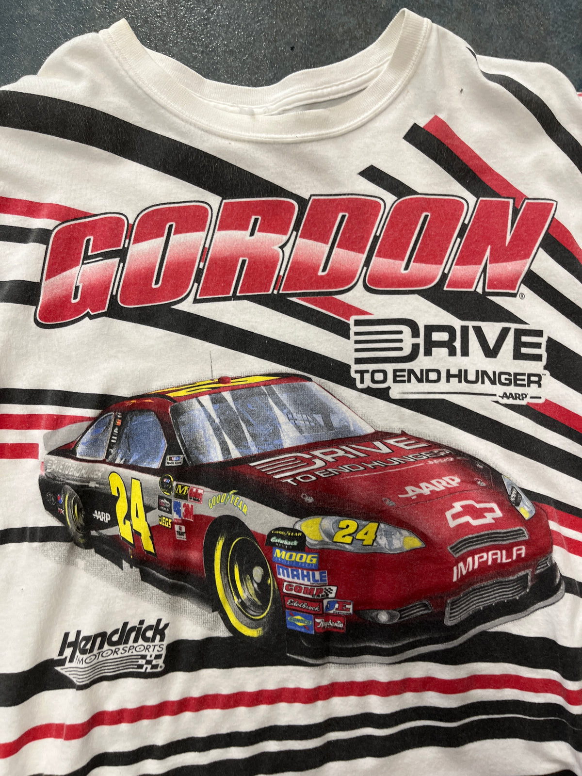 Vintage Jeff Gordon ‘Drive To End Hunger’ AOP NASCAR Graphic T-Shirt OTF
