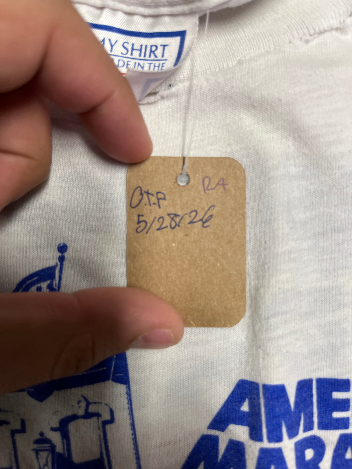 Americas Marathon 1986 Chicago White Tee B38