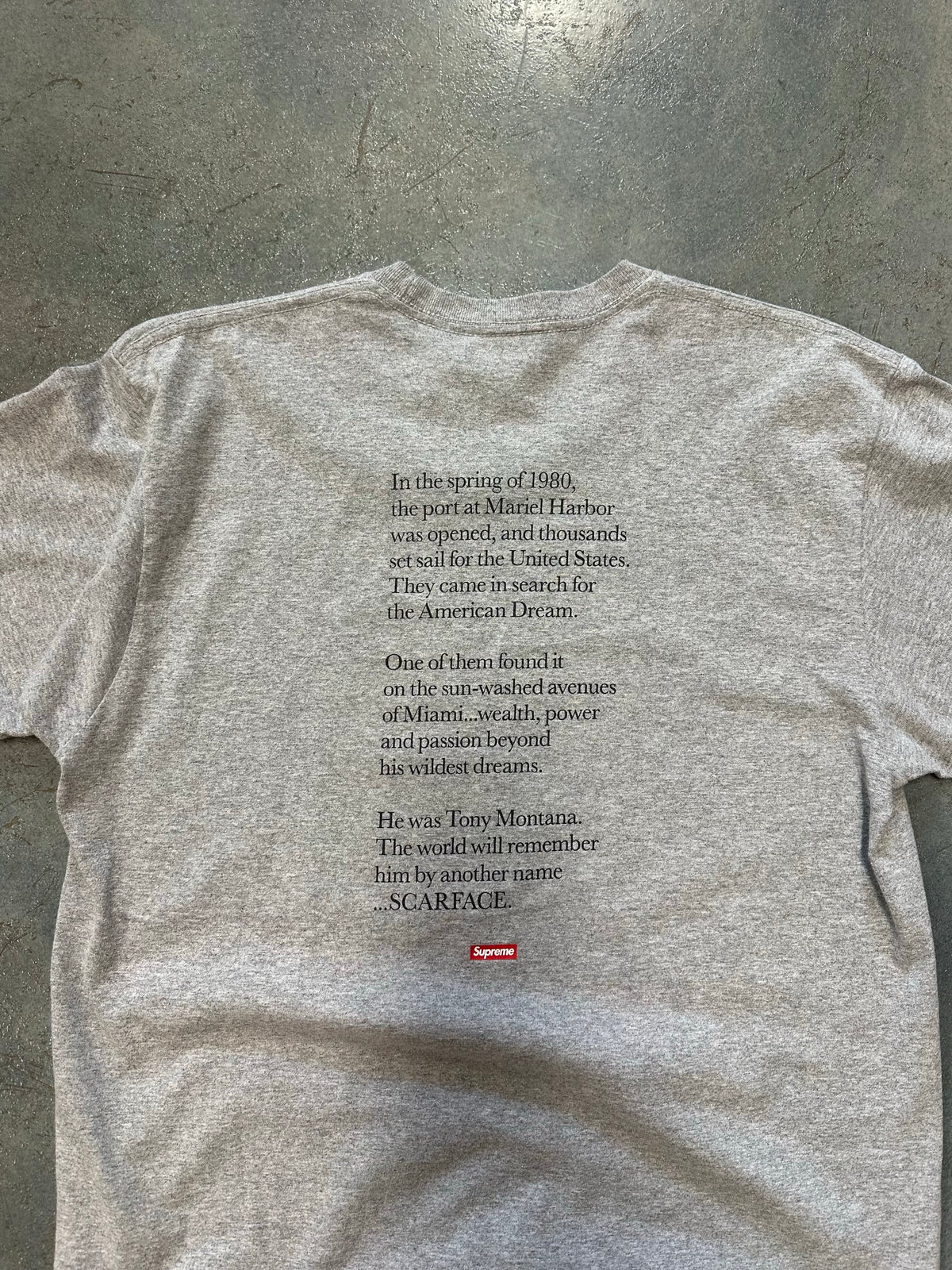 Supreme x Scarface Gray Tee
