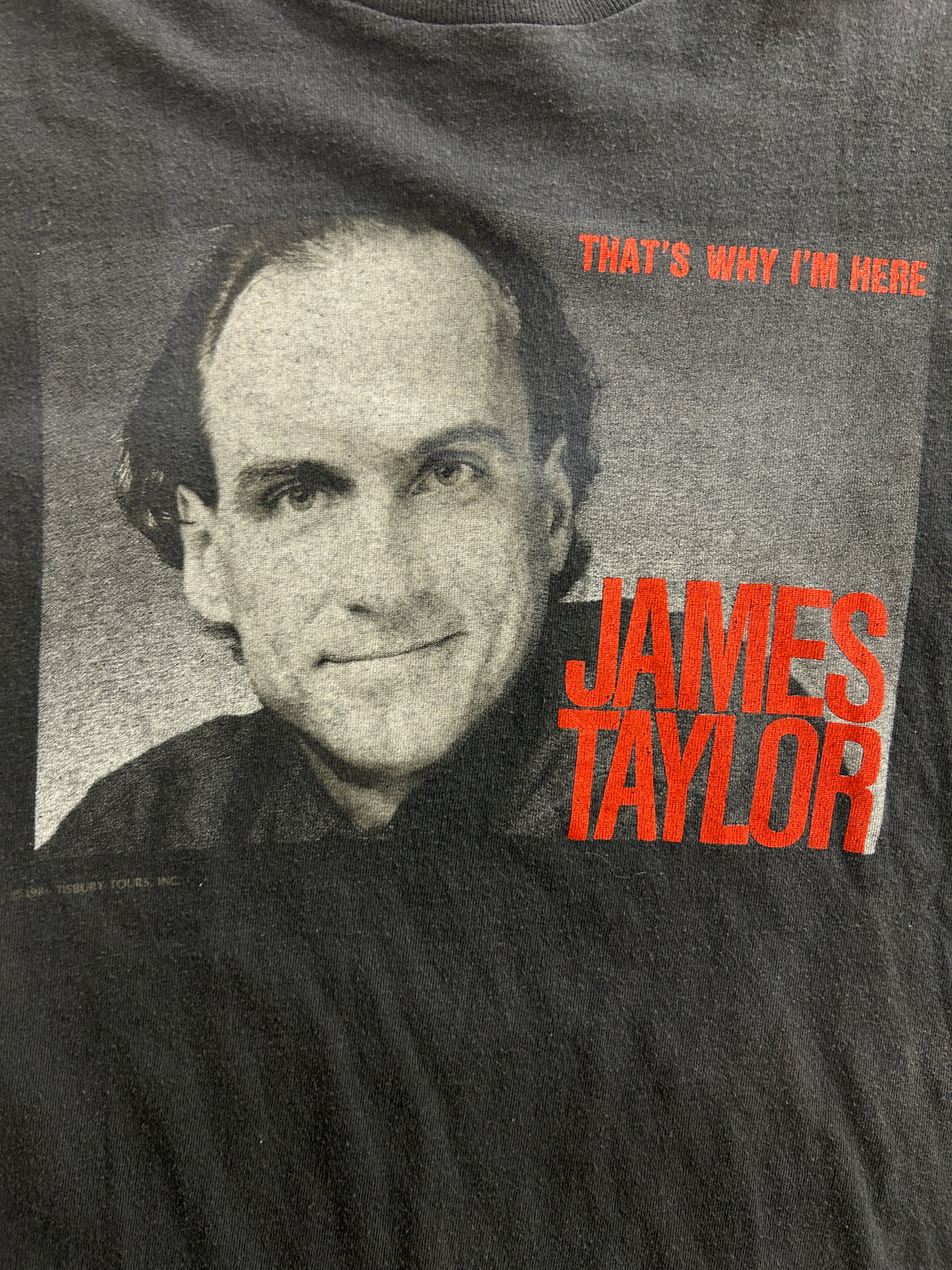 VINTAGE JAMES TAYLOR THATS WHY IM HERE BLACK TEE